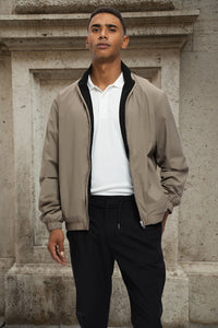 Benito Bomber Jacket Beige & Black