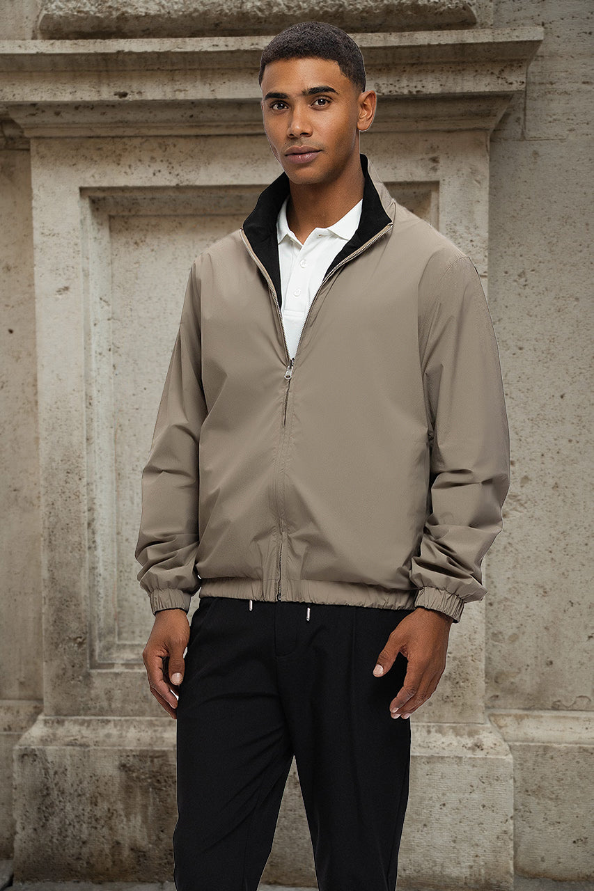 Benito Bomber Jacket Beige & Black