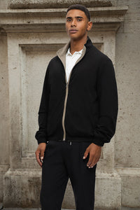 Benito Bomber Jacket Beige & Black