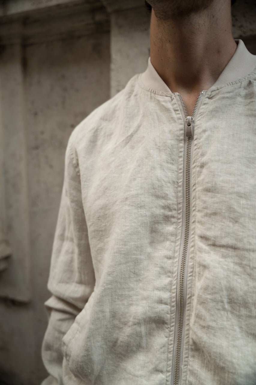 Linen Bomber Jacket