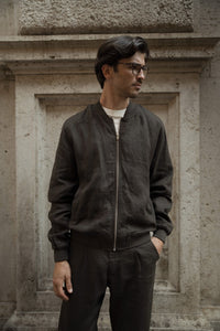 Linen Bomber Jacket
