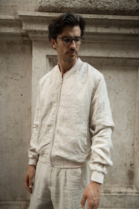 Linen Bomber Jacket