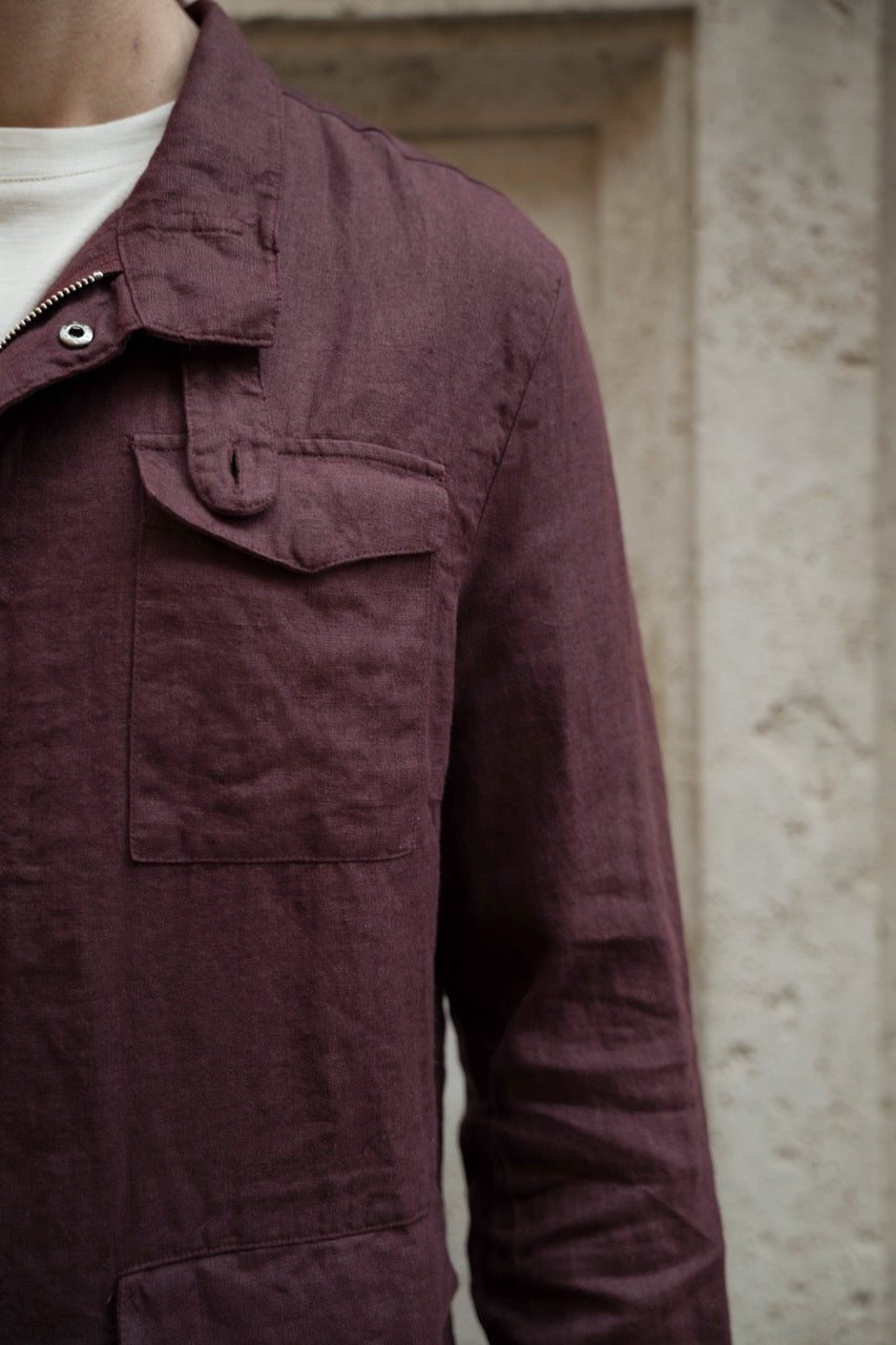 Linen Cargo Pocket Jacket